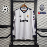 Camisa Manga Longa Real Madrid Home 2012/13 - Adidas Retrô Masculina - Branca/Azul