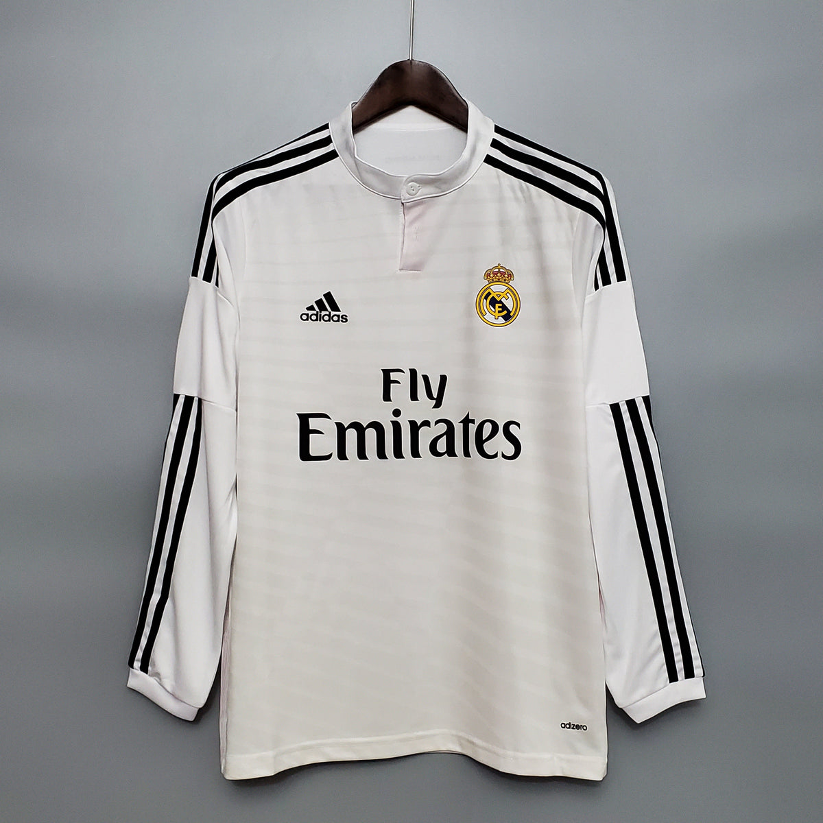 Camisa Manga Longa Real Madrid Home 2014/15 - Adidas Retrô Masculina - Branca