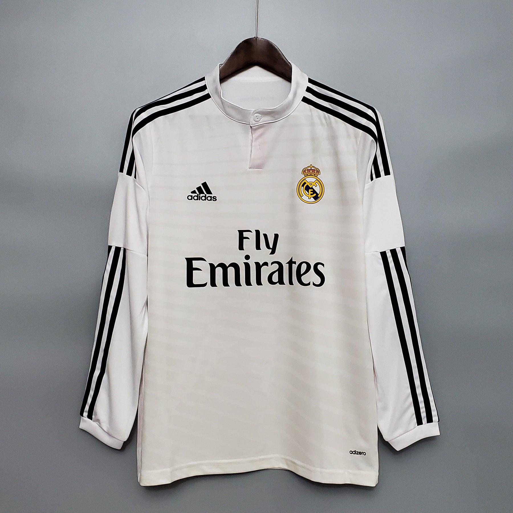 Camisa Manga Longa Real Madrid Home 2014/15 - Adidas Retrô Masculina - Branca