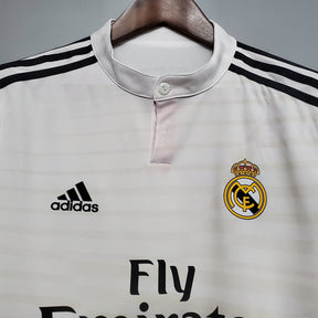 Camisa Manga Longa Real Madrid Home 2014/15 - Adidas Retrô Masculina - Branca