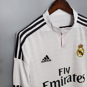 Camisa Manga Longa Real Madrid Home 2014/15 - Adidas Retrô Masculina - Branca