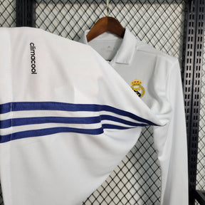 Camisa Manga Longa Real Madrid Home 2016/17 - Adidas Retrô Masculina - Branca/Azul