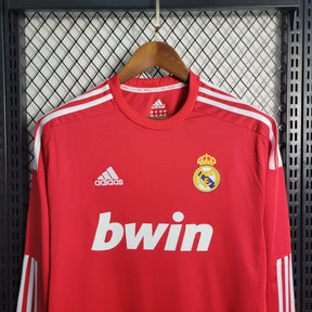 Camisa Manga Longa Real Madrid Third 2011/12 - Adidas Retrô Masculina - Vermelha