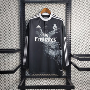 Camisa Manga Longa Real Madrid Third 2014/15 - Adidas Retrô Masculina - Preta/Branca