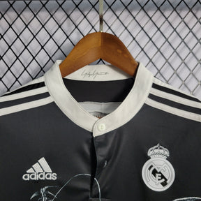 Camisa Manga Longa Real Madrid Third 2014/15 - Adidas Retrô Masculina - Preta/Branca