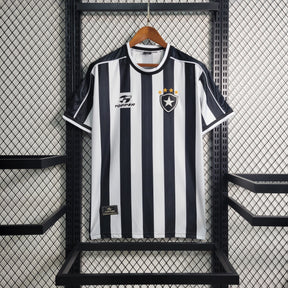 Camisa Botafogo Home 1999/00 - Topper Retrô Masculina - Preta/Branca