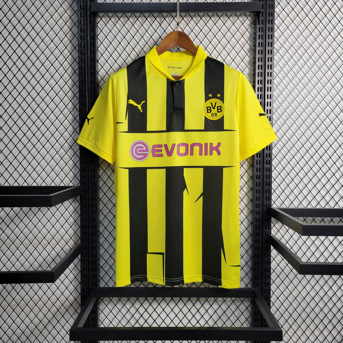 Camisa Borussia Dortmund Home 2012/13 - Puma Retrô Masculina - Amarela/Preta