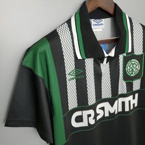 Camisa Celtic Away 1994/96 - Umbro Retrô Masculina - Preta/Verde