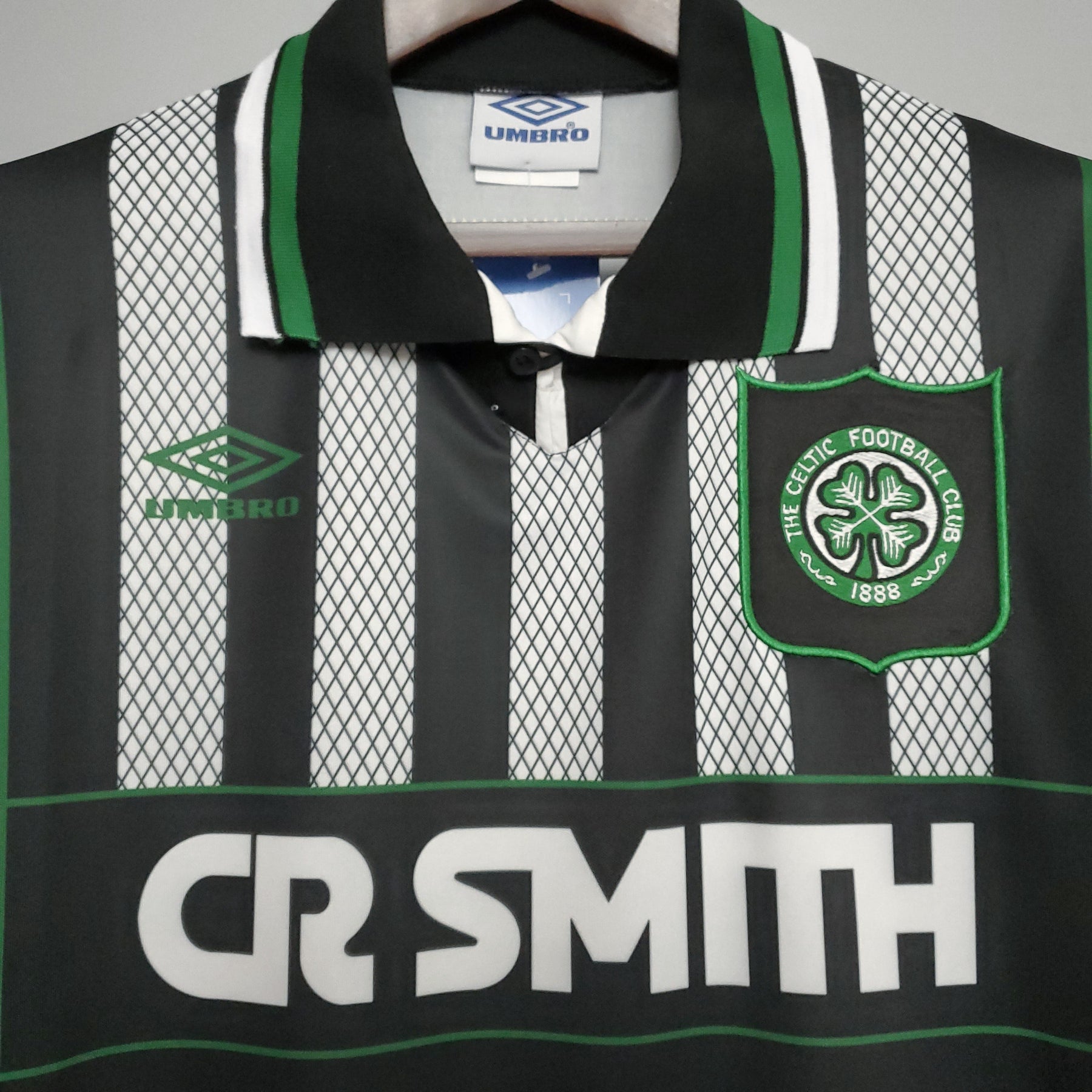 Camisa Celtic Away 1994/96 - Umbro Retrô Masculina - Preta/Verde