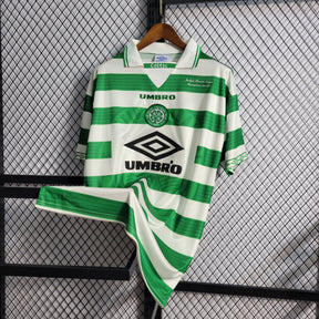 Camisa Celtic Home 1998/99 - Umbro Retrô Masculina - Branca/Verde