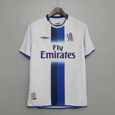 Camisa Chelsea Away 2003/04 - Umbro Retrô Masculina - Branca/Azul