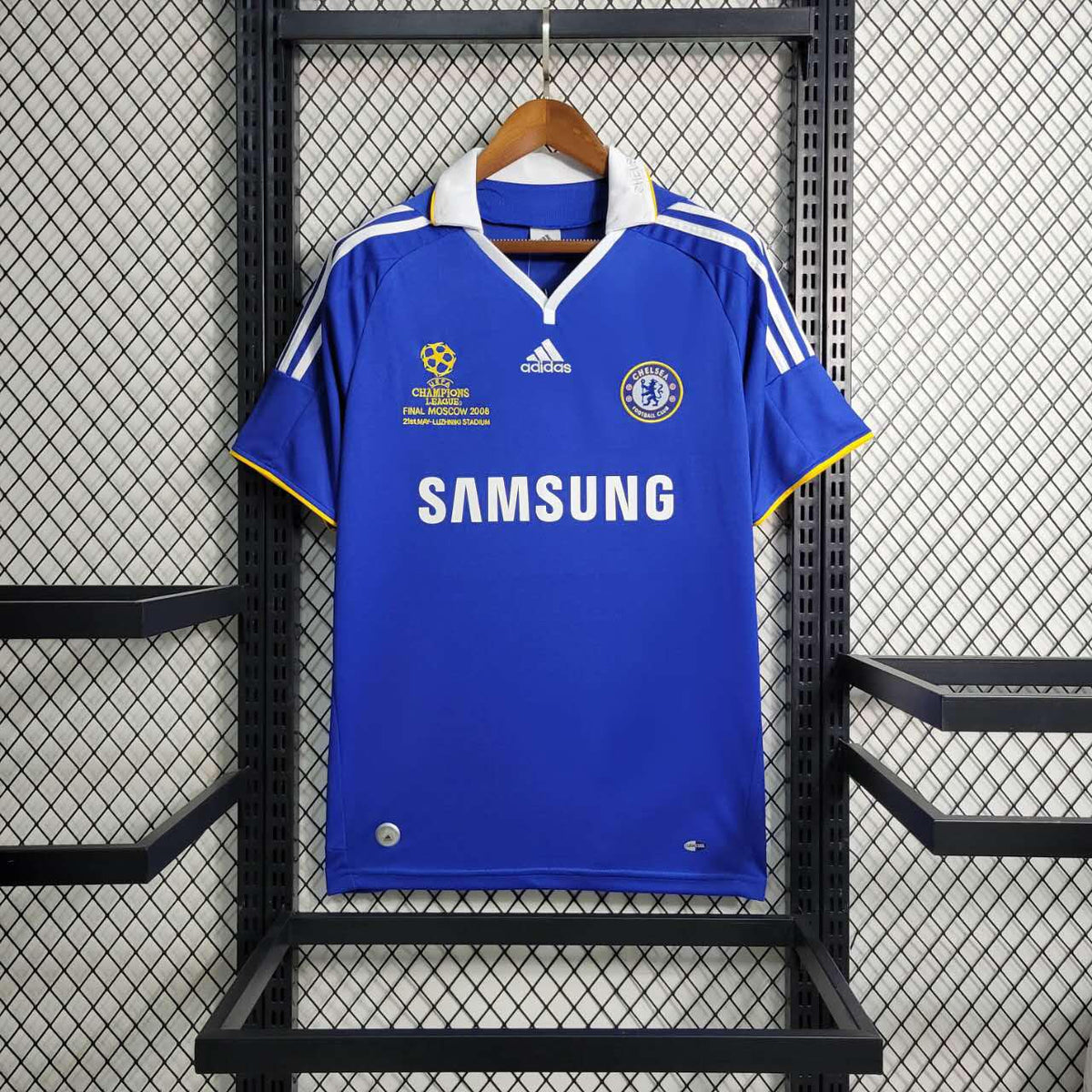 Camisa Chelsea Home 2008/09 - Adidas Retrô Masculina - Azul/Branca