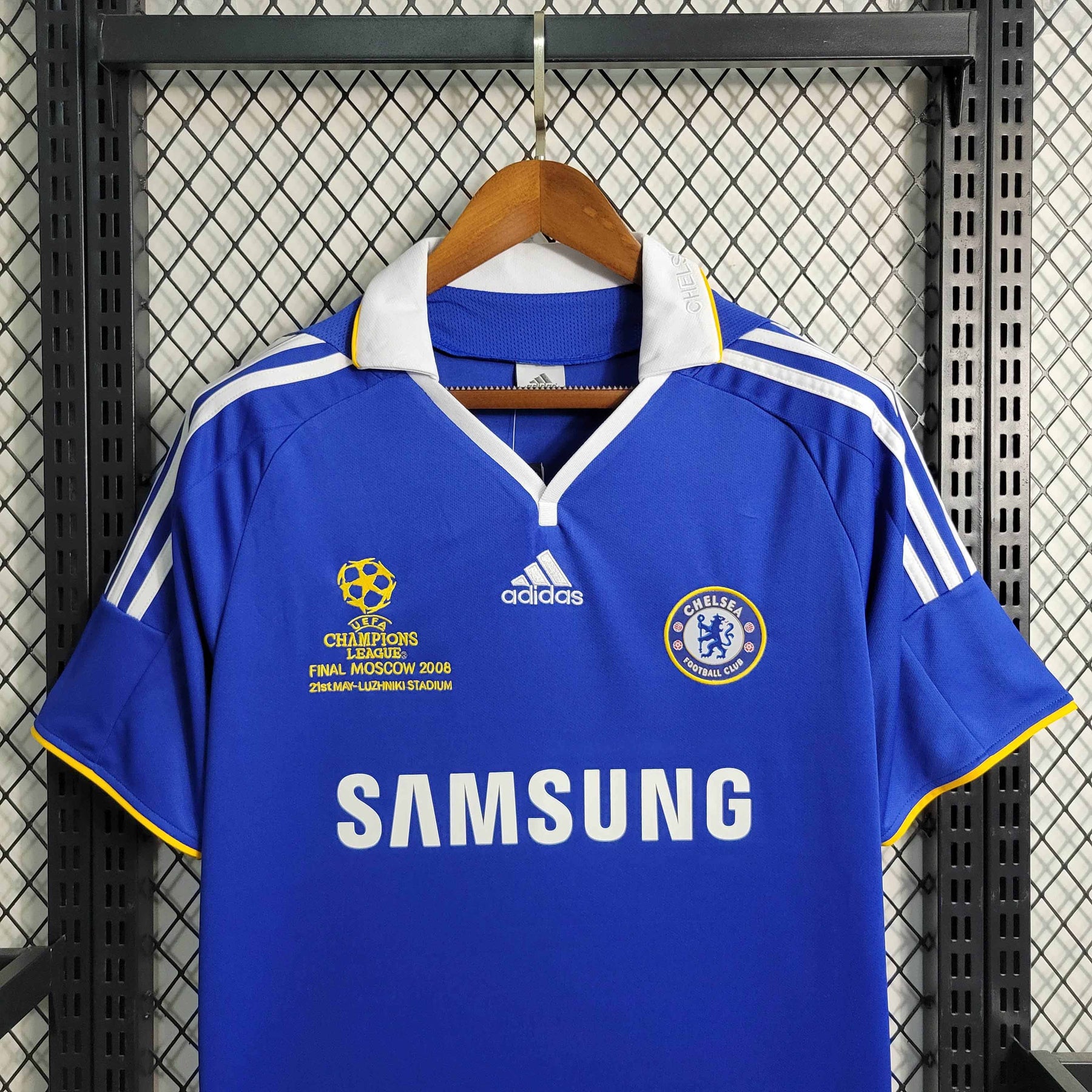 Camisa Chelsea Home 2008/09 - Adidas Retrô Masculina - Azul/Branca