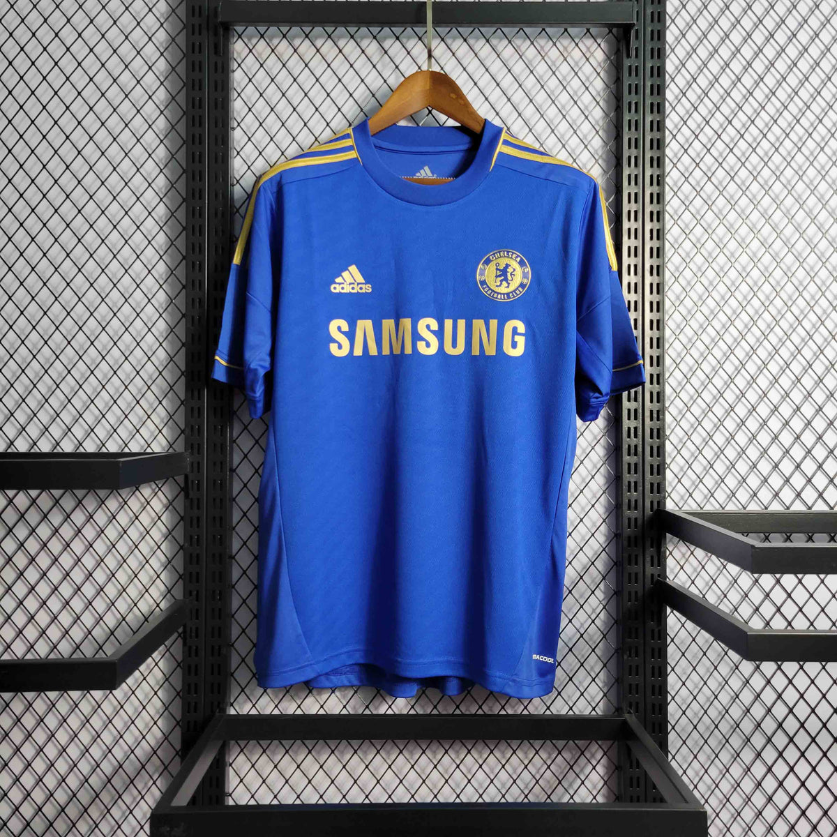 Camisa Chelsea Home 2012/13 - Adidas Retrô Masculina - Azul/Dourada