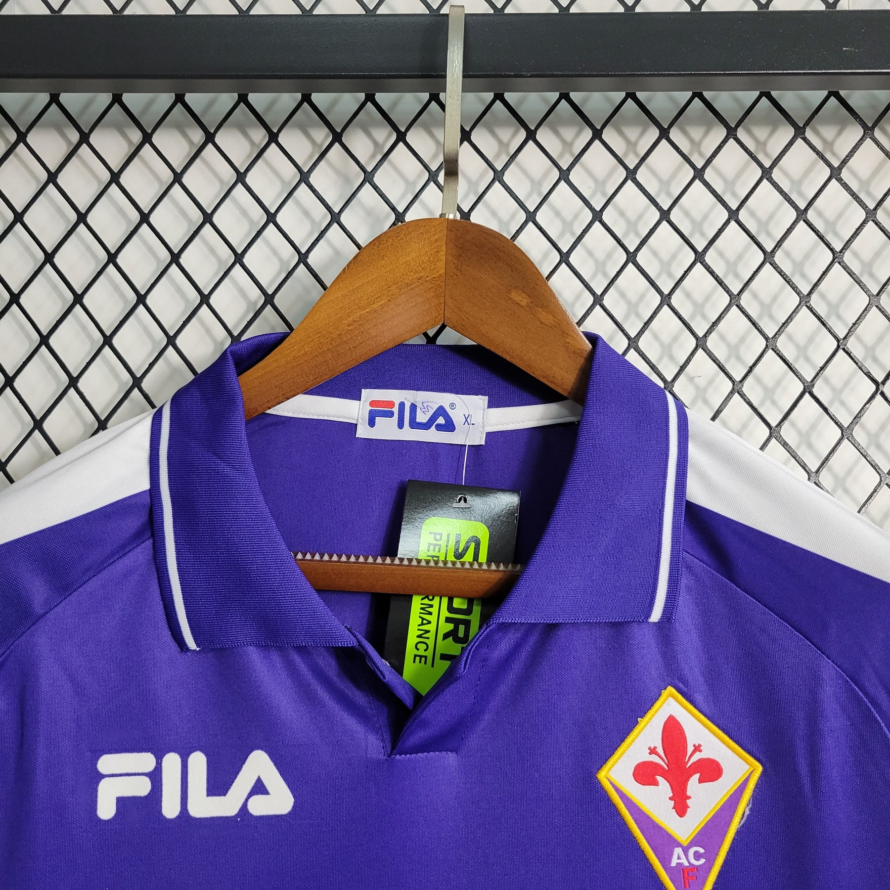 Camisa Fiorentina Home 1998/99 - Fila Retrô Masculina - Roxa/Branca