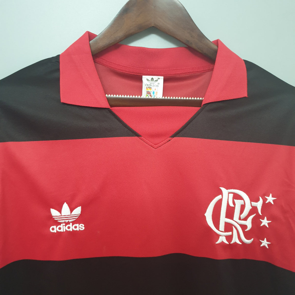 Camisa Flamengo Home 1982 - Umbro Retrô Masculina - Vermelha/Preta