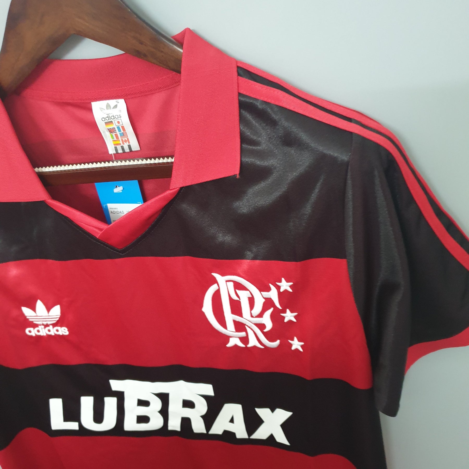 Camisa Flamengo Home 1990 - Adidas Retrô Masculina - Vermelha/Preta