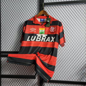 Camisa Flamengo Home 1995 - Umbro Retrô Masculina - Vermelha/Preta