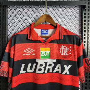 Camisa Flamengo Home 1995 - Umbro Retrô Masculina - Vermelha/Preta