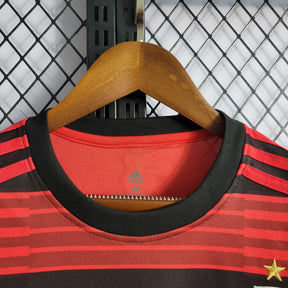 Camisa Flamengo Home 2018/19 - Adidas Retrô Masculina - Vermelha/Preta