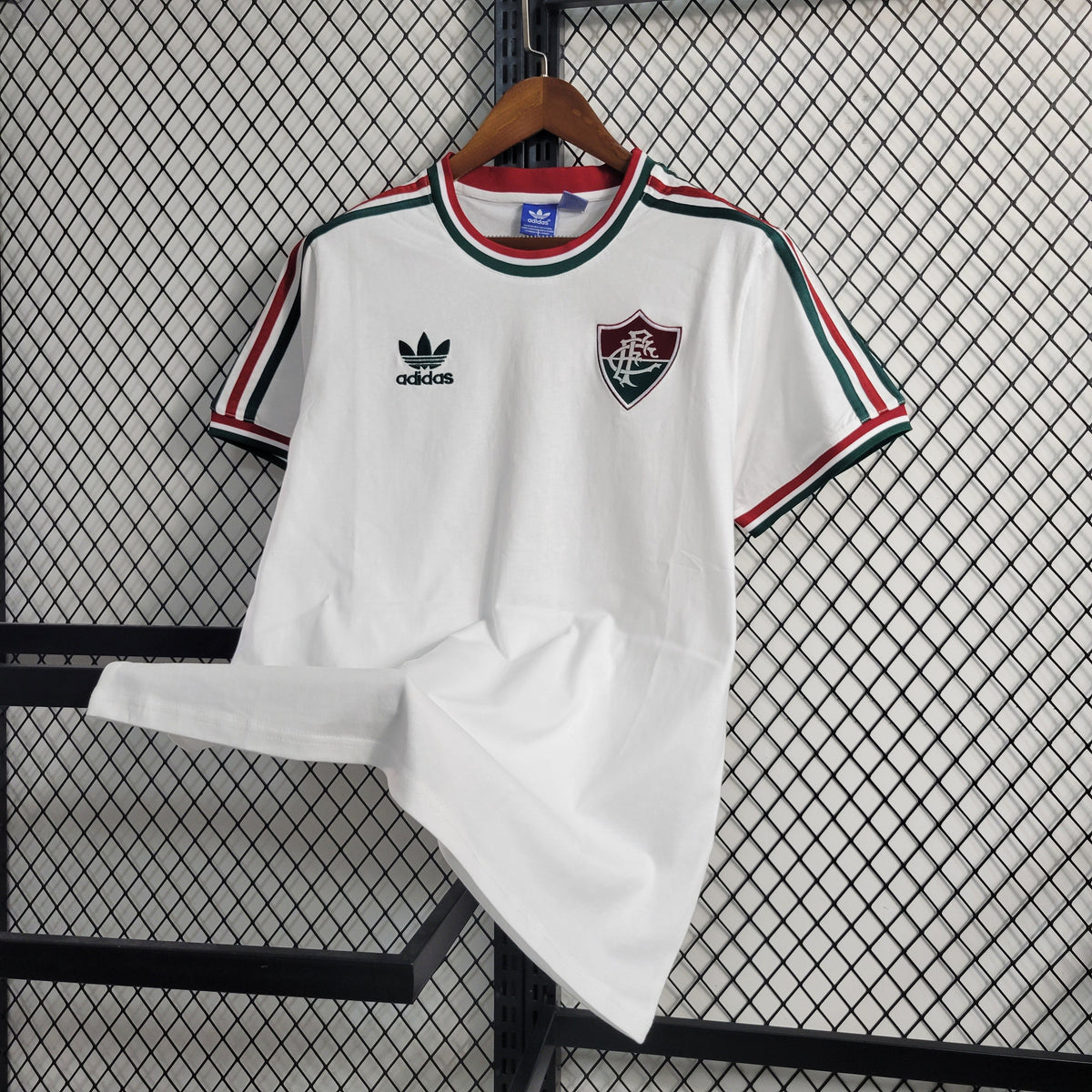 Camisa Fluminense 2014/15 - Adidas Retrô Masculina- Branca/Bordo