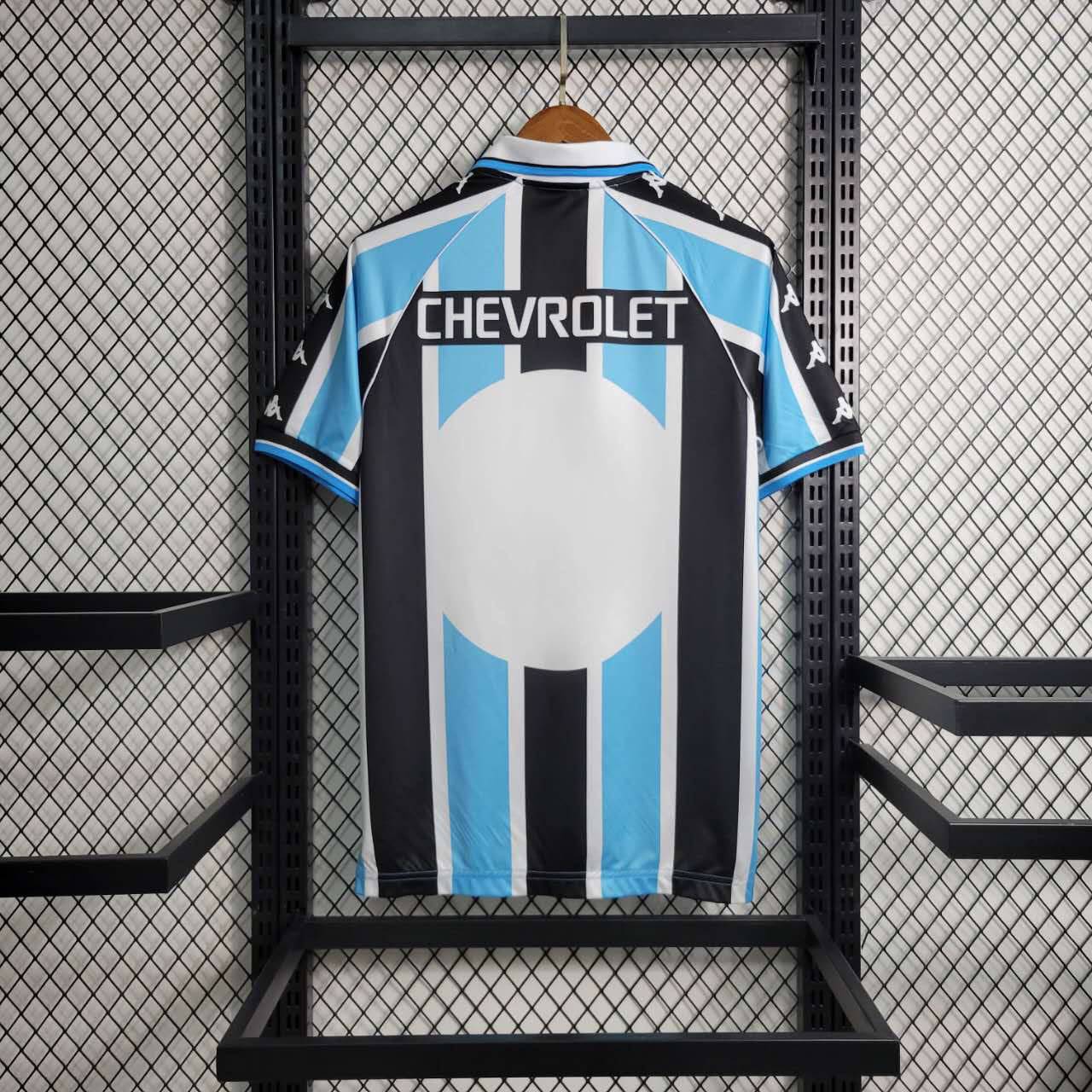 Camisa Grêmio Home 2000/01 - Kappa Retrô Masculina - Azul/Preta