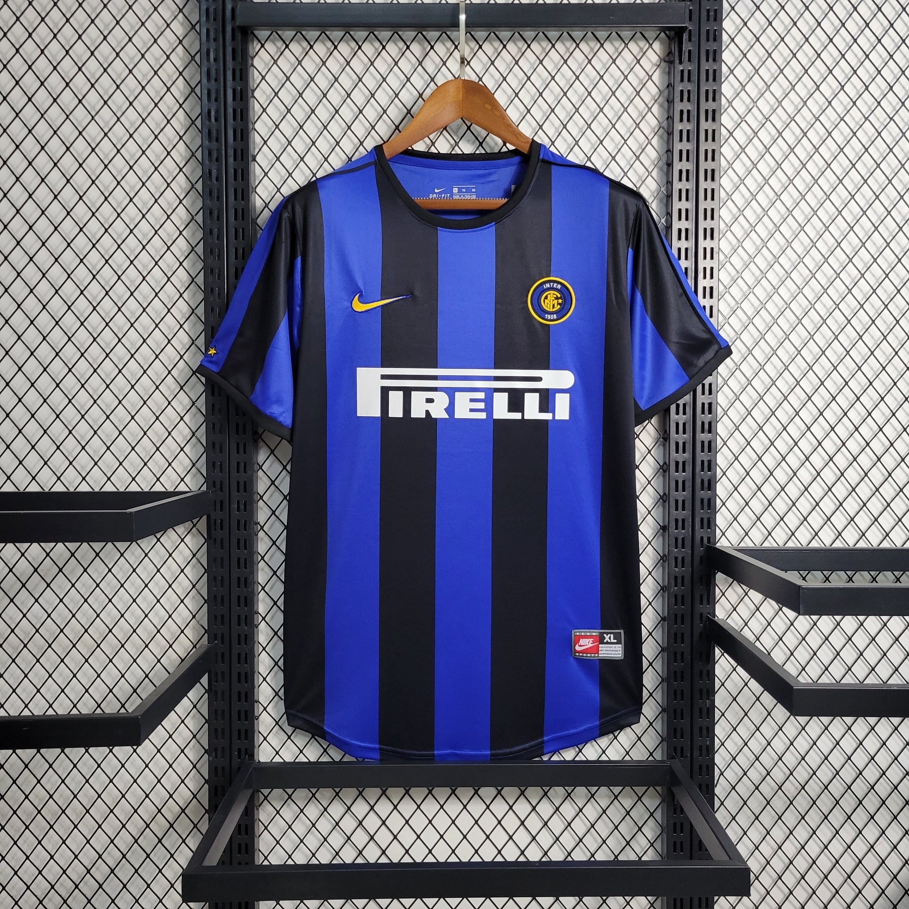 Camisa Inter de Milão 1999/00 - Nike Retrô Masculina - Azul/Preta