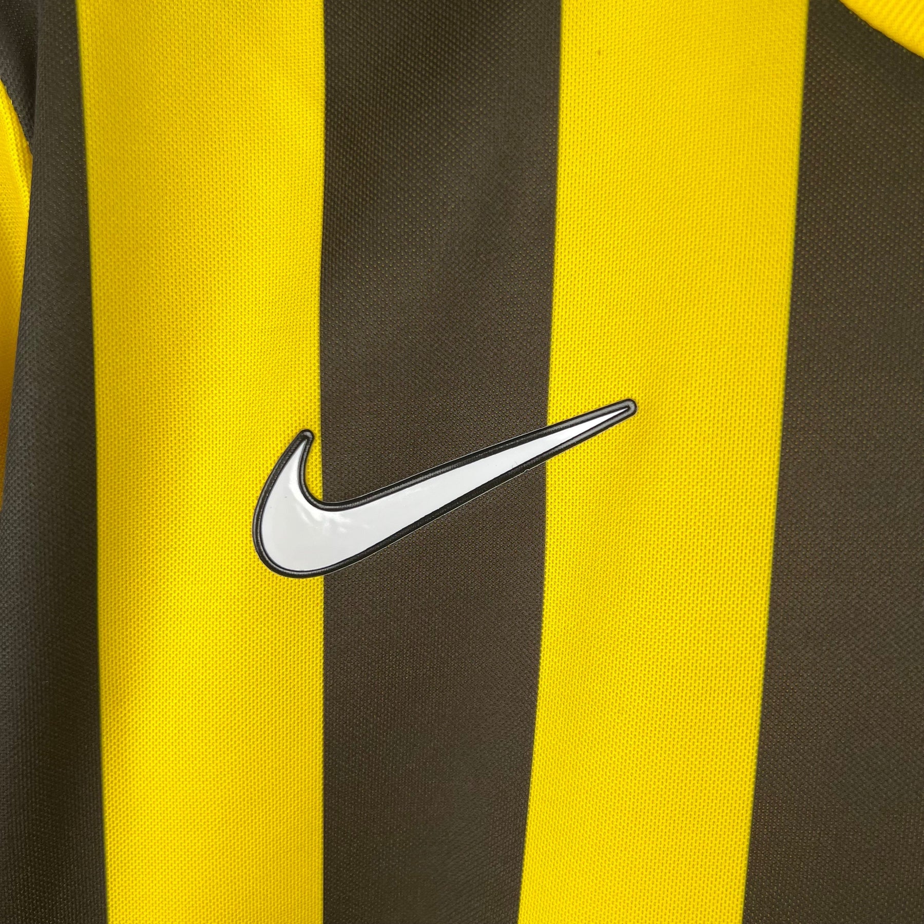 Camisa Al-Ittihad Home 2023/24 - Nike Torcedor Masculina - Amarela/Preta