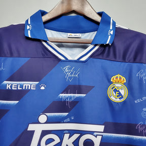 Camisa Real Madrid Away 1994/96 - Kelme Retrô Masculina - Azul/Branca