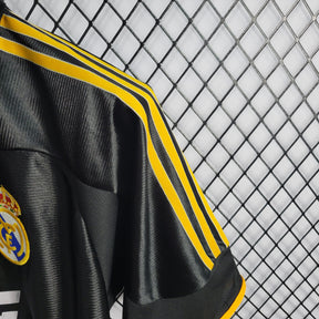 Camisa Real Madrid Away 1998/99 - Adidas Retrô Masculina - Preta/Laranja