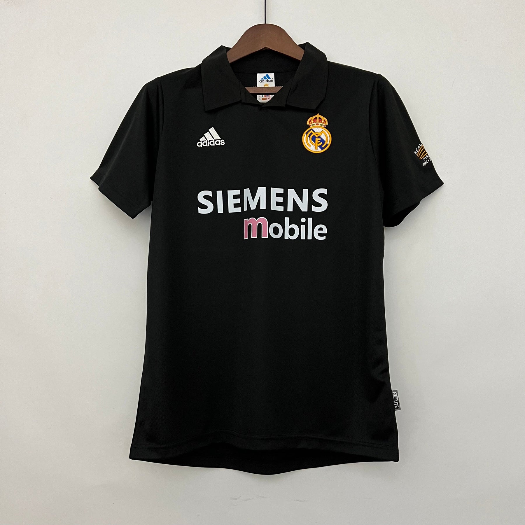 Camisa Real Madrid Away 2002/03 - Adidas Retrô Masculina - Preta