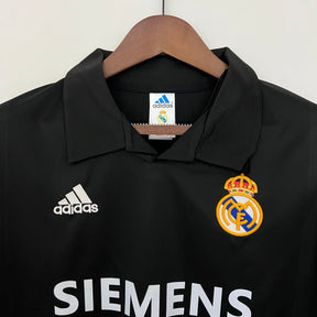 Camisa Real Madrid Away 2002/03 - Adidas Retrô Masculina - Preta