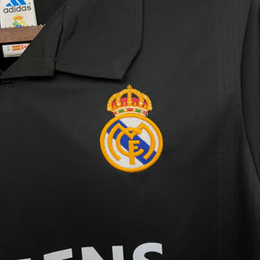 Camisa Real Madrid Away 2002/03 - Adidas Retrô Masculina - Preta