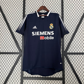 Camisa Real Madrid Away 2004/05 - Adidas Retrô Masculina - Azul/Branca