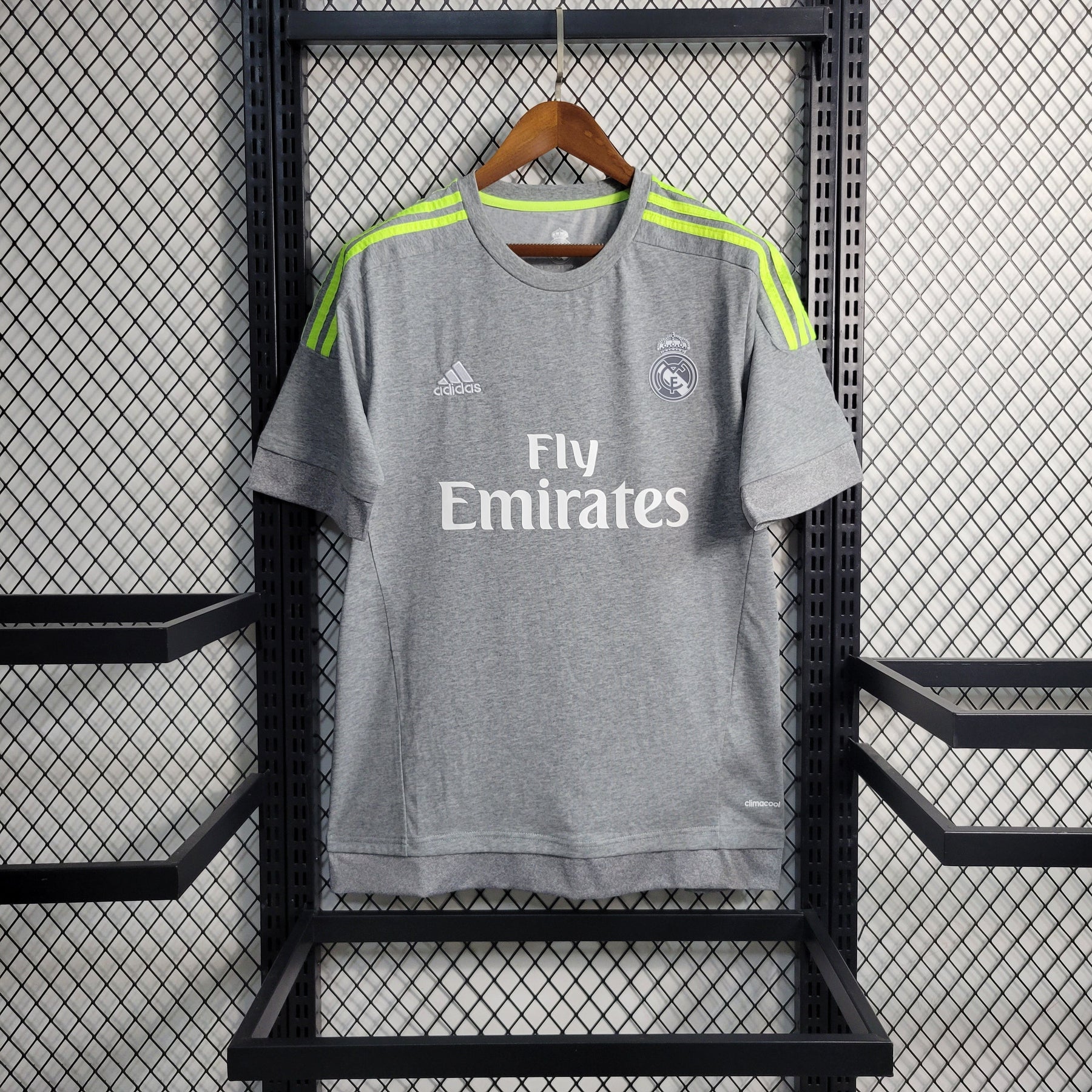 Camisa Real Madrid Away 2015/16 - Adidas Retrô Masculina - Cinza