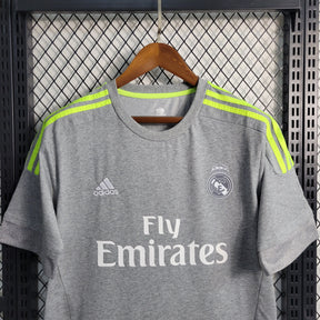 Camisa Real Madrid Away 2015/16 - Adidas Retrô Masculina - Cinza