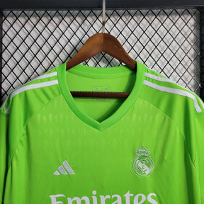 Camisa Real Madrid Goleiro 2023/24 - Adidas Torcedor Masculina - Verde/Branca