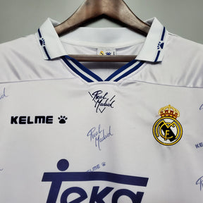 Camisa Real Madrid Home 1994/96 - Kelme Retrô Masculina - Branca/Azul