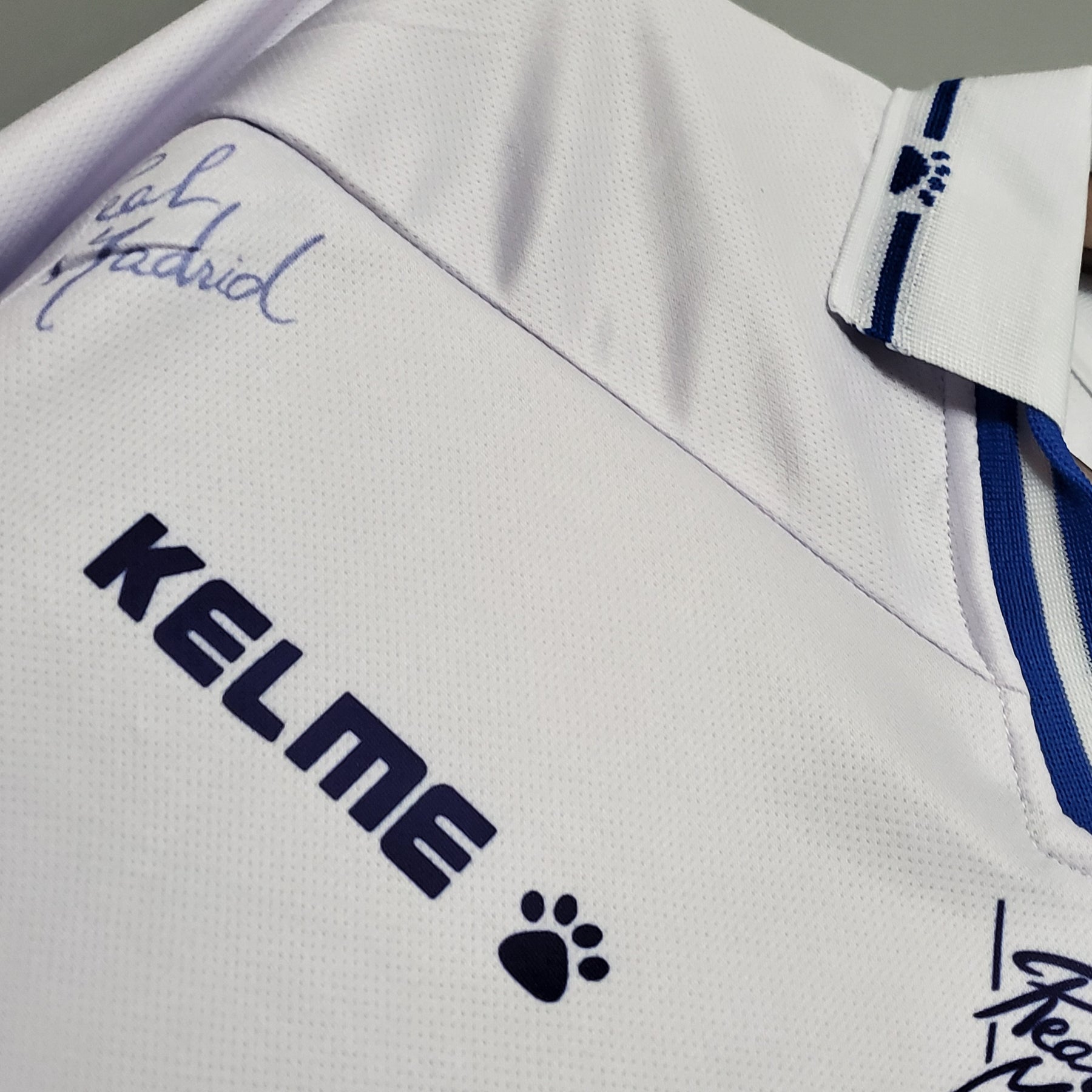 Camisa Real Madrid Home 1994/96 - Kelme Retrô Masculina - Branca/Azul