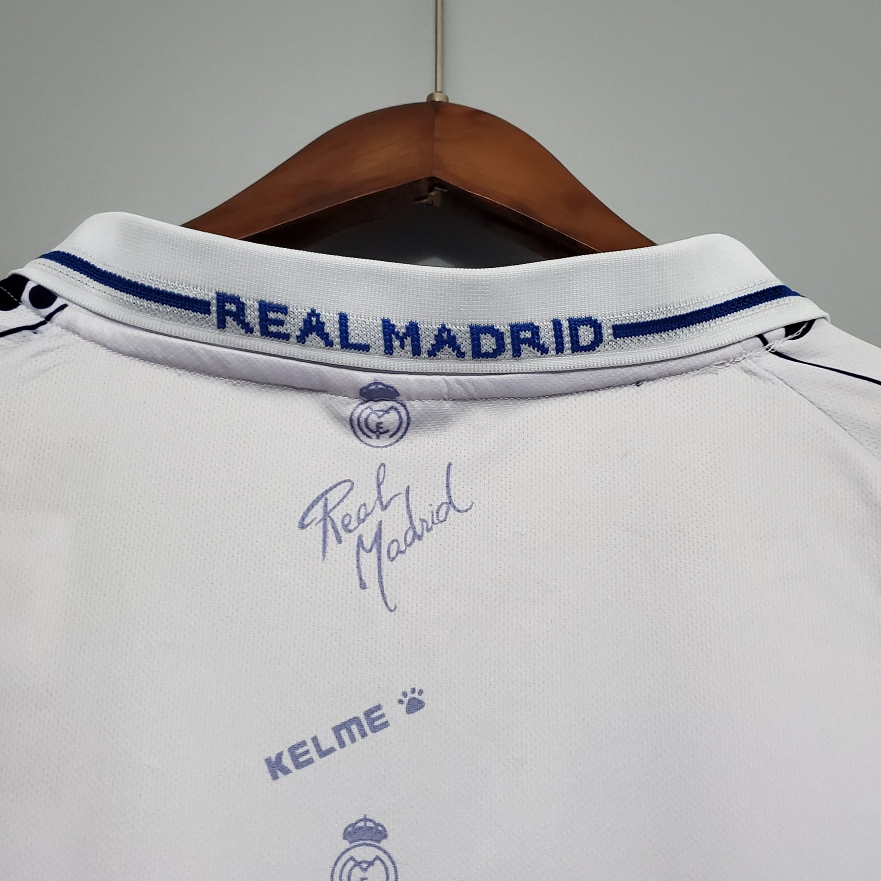 Camisa Real Madrid Home 1994/96 - Kelme Retrô Masculina - Branca/Azul