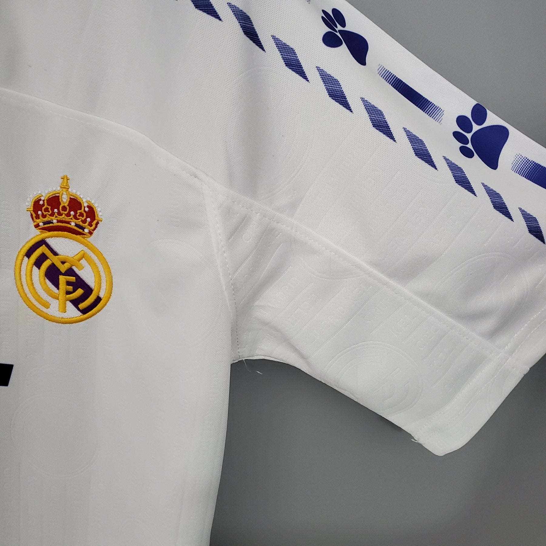 Camisa Real Madrid Home 1996/97 - Kelme Retrô Masculina - Branca/Azul