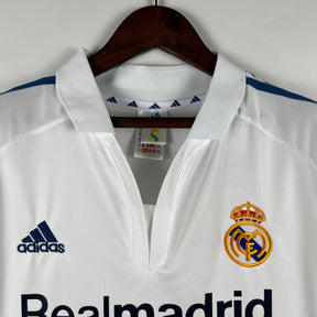 Camisa Real Madrid Home 2001/02 - Adidas Retrô Masculina - Branca