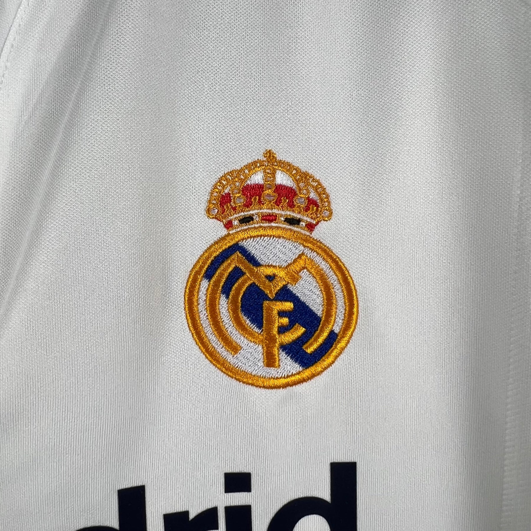 Camisa Real Madrid Home 2001/02 - Adidas Retrô Masculina - Branca