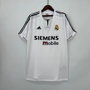 Camisa Real Madrid Home 2003/04 - Adidas Retrô Masculina - Branca/Preta