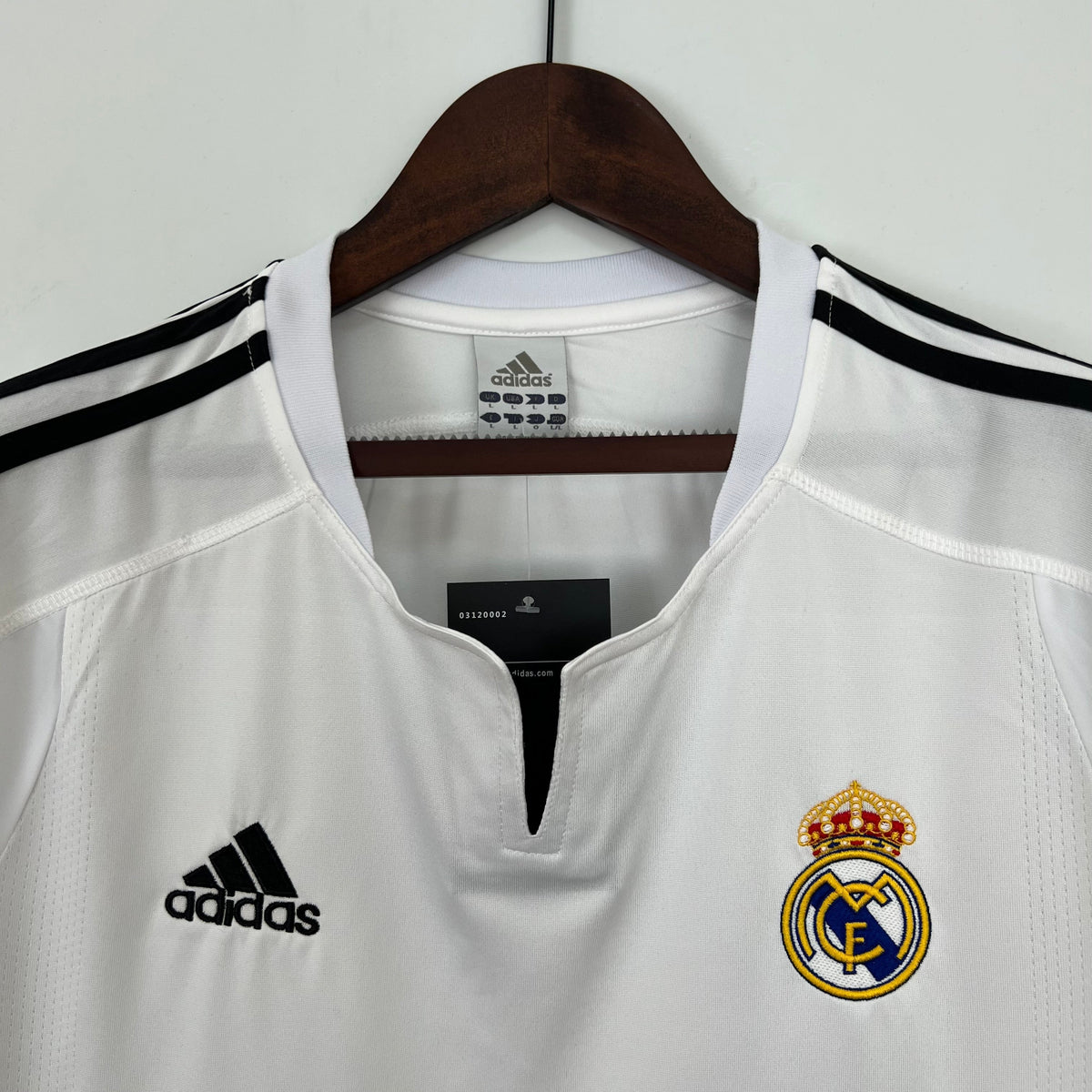 Camisa Real Madrid Home 2003/04 - Adidas Retrô Masculina - Branca/Preta