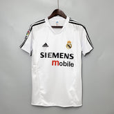 Camisa Real Madrid Home 2004/05 - Adidas Retrô Masculina - Branca/Preta