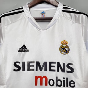 Camisa Real Madrid Home 2004/05 - Adidas Retrô Masculina - Branca/Preta