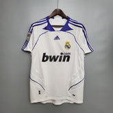 Camisa Real Madrid Home 2007/08 - Adidas Retrô Masculina - Branca/Lilás