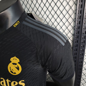 Camisa Real Madrid Third 2023/24 - Adidas Jogador Masculina - Preta/Amarela