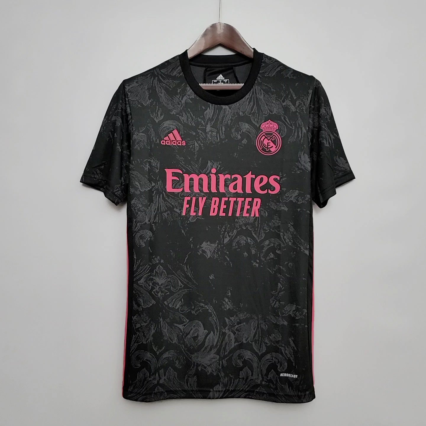 Camisa Real Madrid Third 2020/21 - Adidas Torcedor Masculina - Preta/Rosa